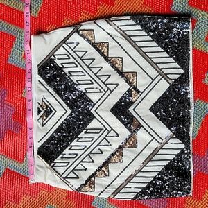 Express sequin mini skirt sz M